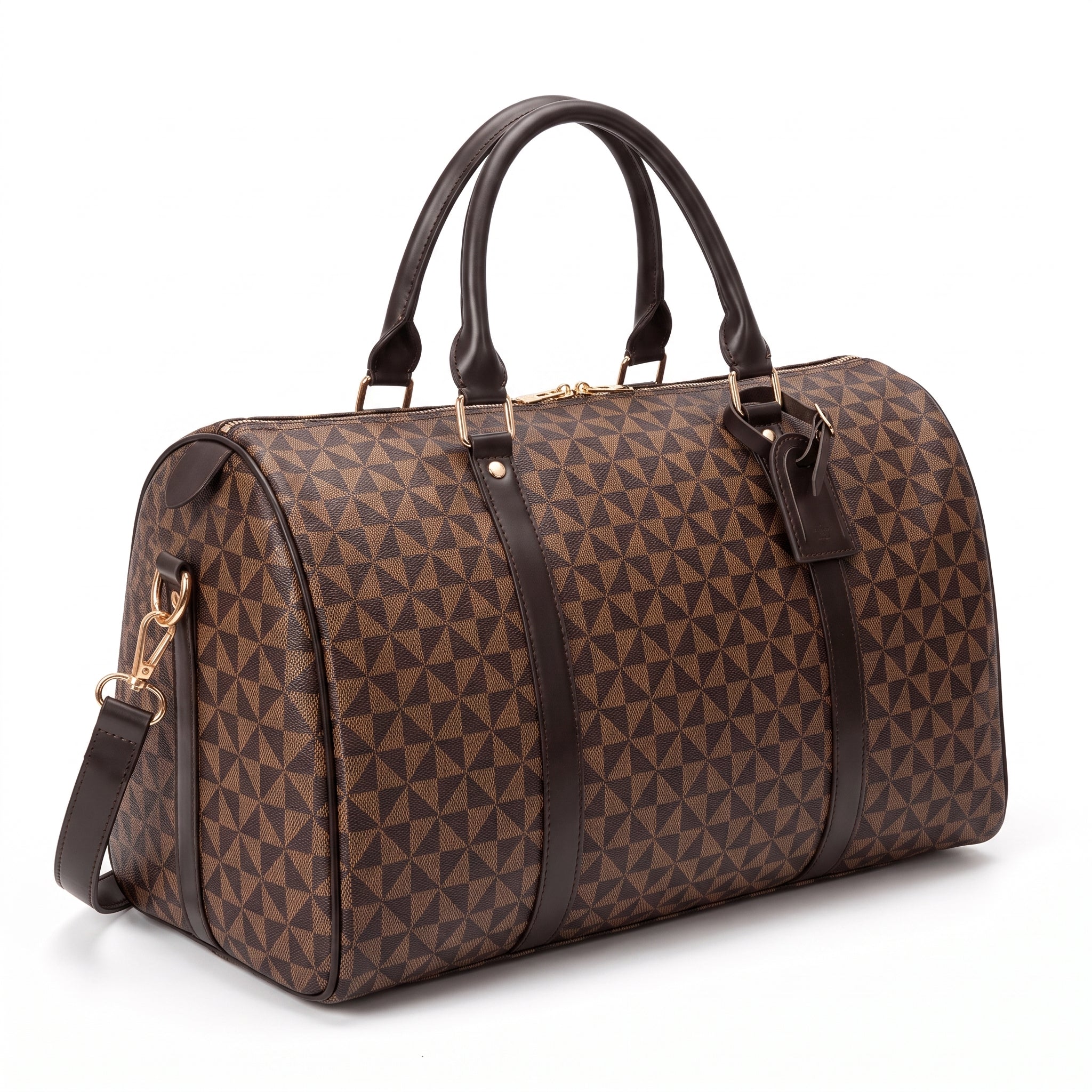 Travel Bag Duffel Weekender Geometric Pattern Men - angle