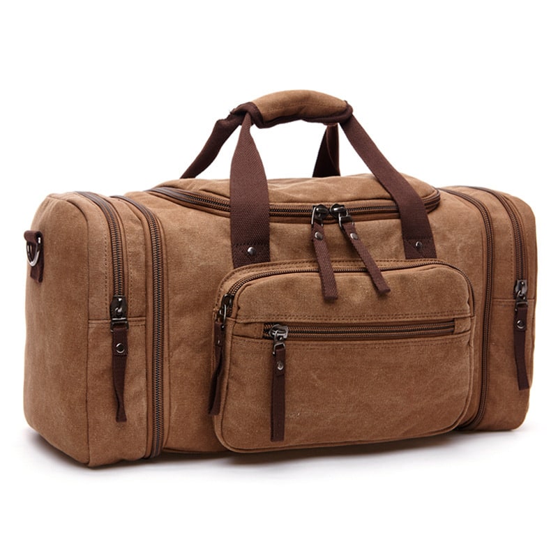 Men's Travel Bag Duffel Bag Canvas Duffel Bag Multi-Compartment - Image 10