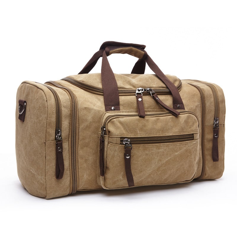 Men's Travel Bag Duffel Bag Canvas Duffel Bag Multi-Compartment - Image 7