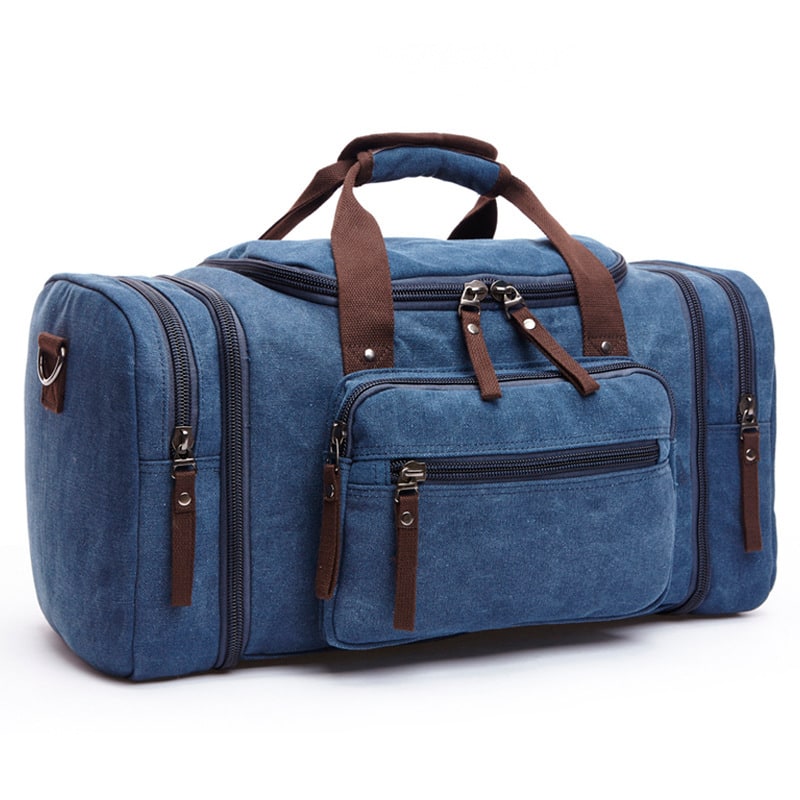 Men's Travel Bag Duffel Bag Canvas Duffel Bag Multi-Compartment - Image 8