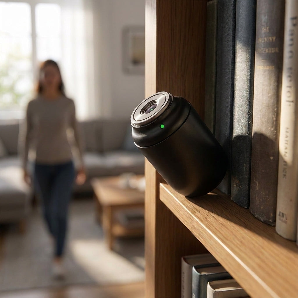 Camera for Home Security Hidden Camera Small WIFI Spy Camera - in use