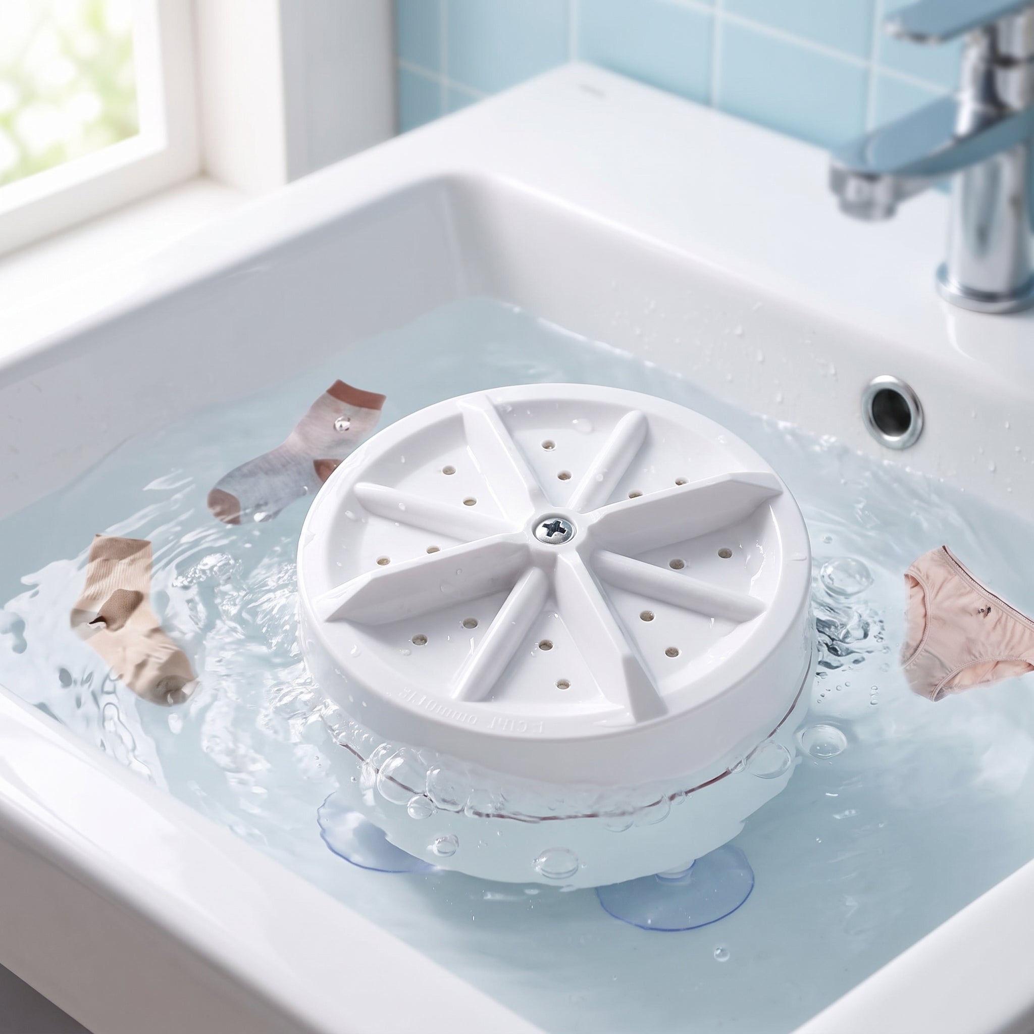 Mini Portable Washing Machine White USB Powered Delicates - hero