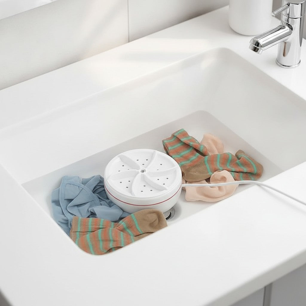 portable turbine washer in use, lifestyle scene
