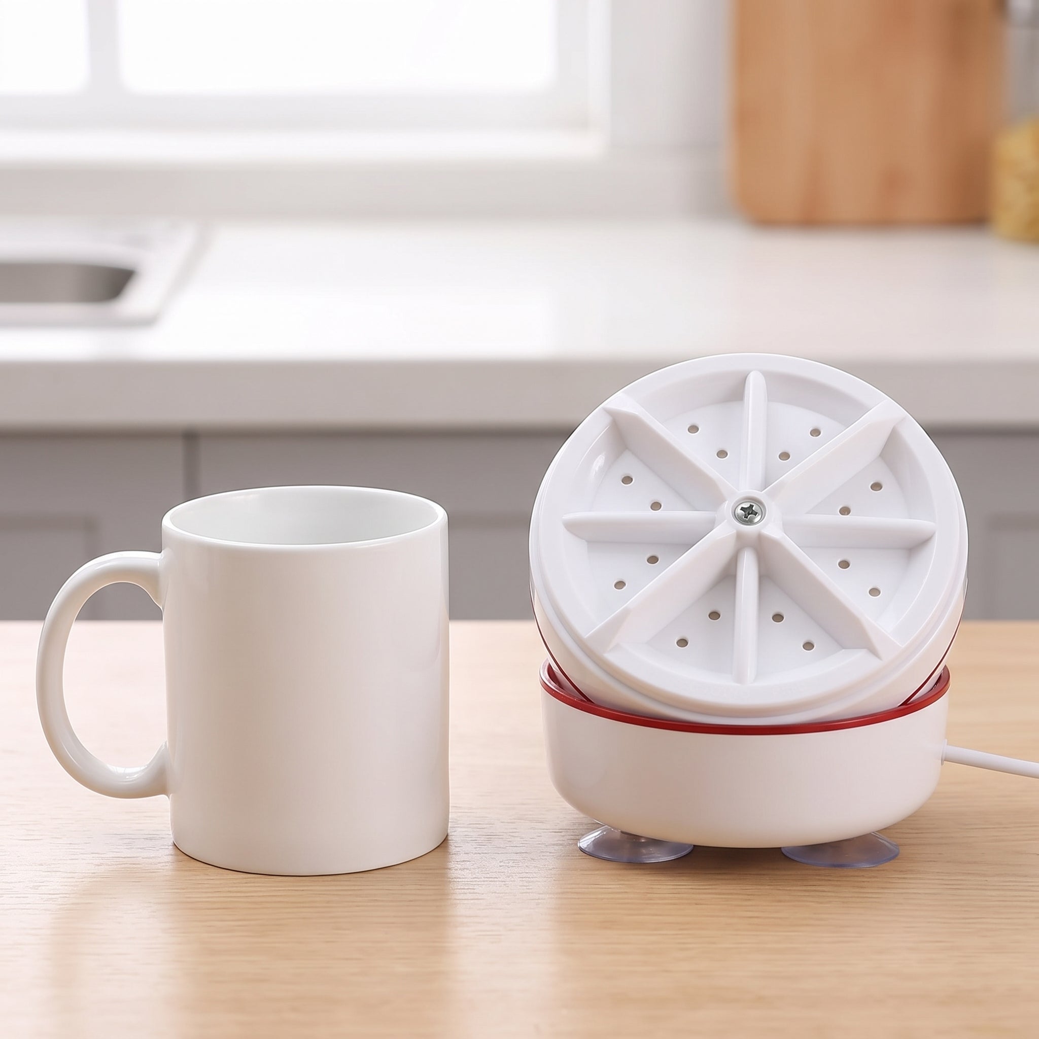 Mini Portable Washing Machine White USB Powered Delicates - scale