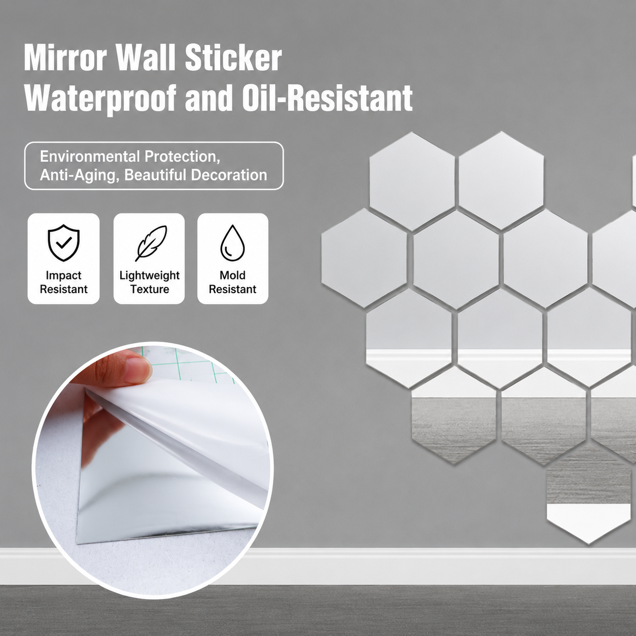Mirror Wall Decor Decorative Mirror Definition Mirror Mirror Sticker - Image 3