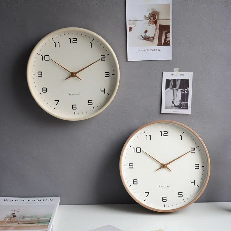 Modern Wall Clock Minimalist Wall Clock Silent Decorative Wood Frame - Image 3