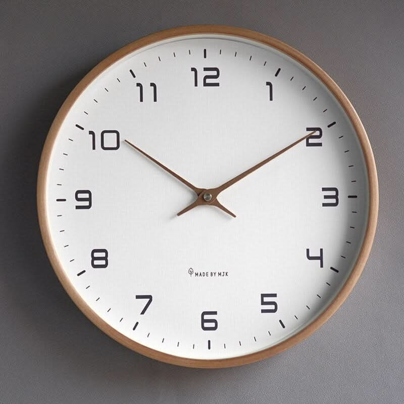 Modern Wall Clock Minimalist Wall Clock Silent Decorative Wood Frame - Image 7
