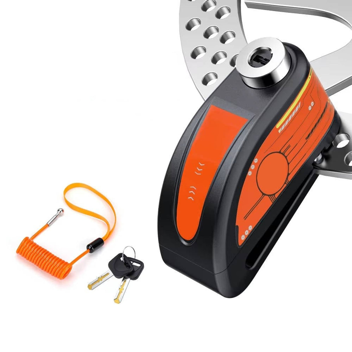 Motorcycle Disc Lock Alarm With 120dB Motion Sensor Siren And Waterproof Design - Image 1
