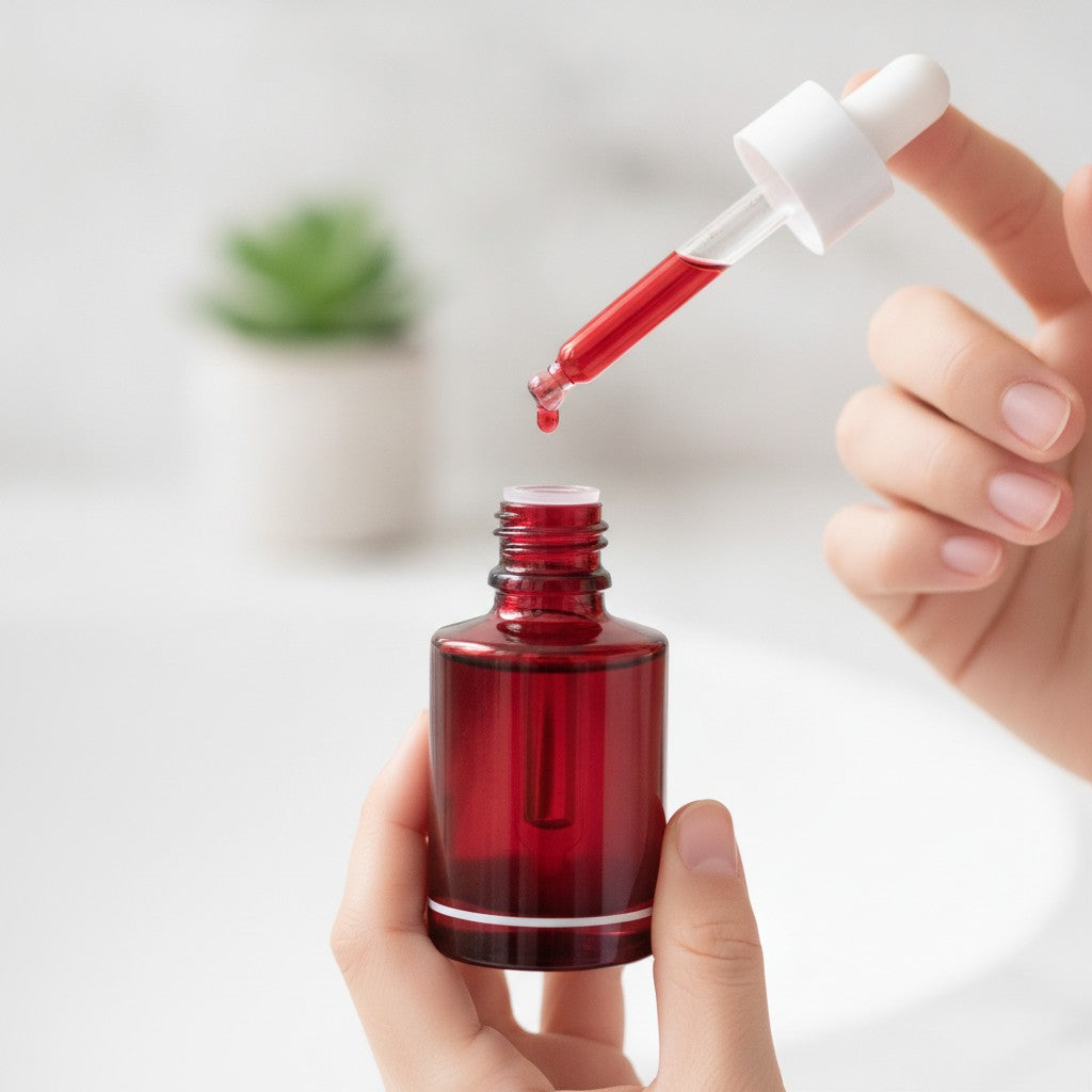 firming face serum in use, lifestyle scene
