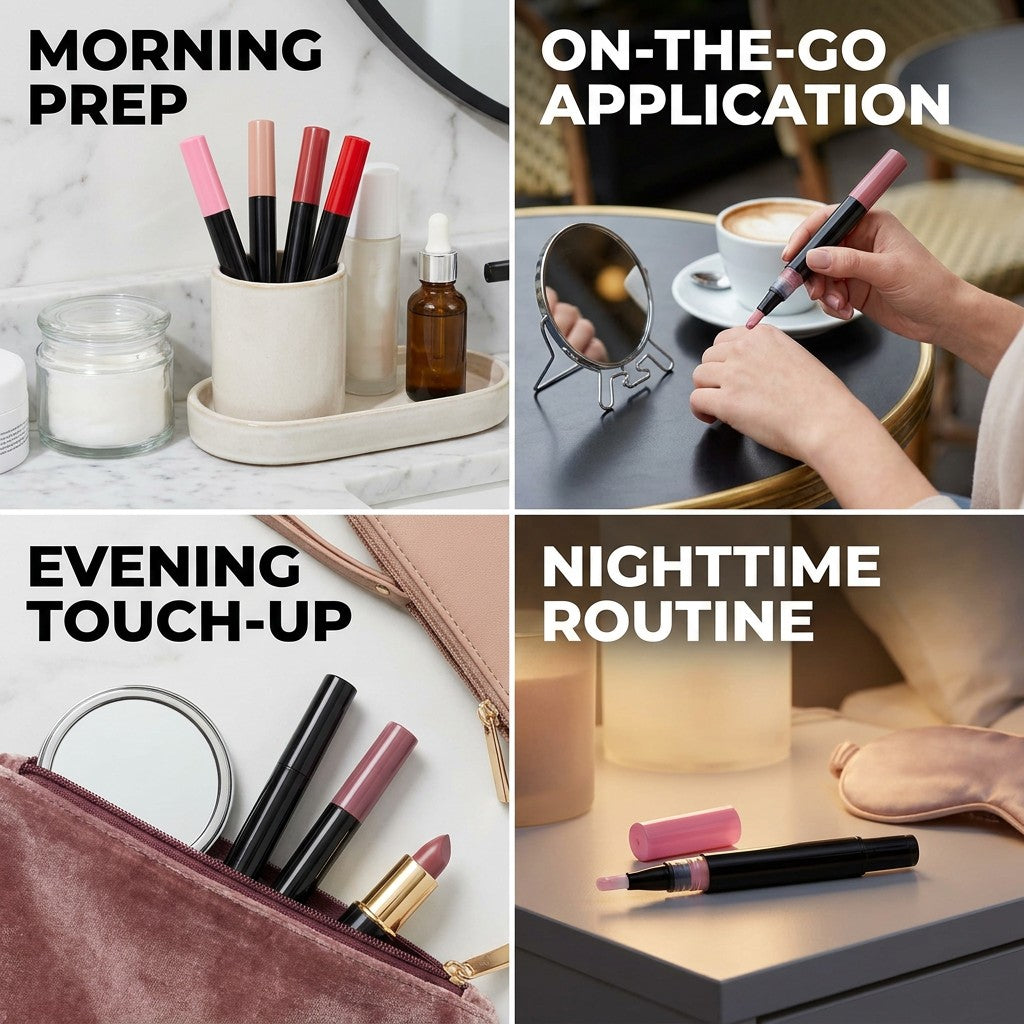 gel polish pen set in a daily routine