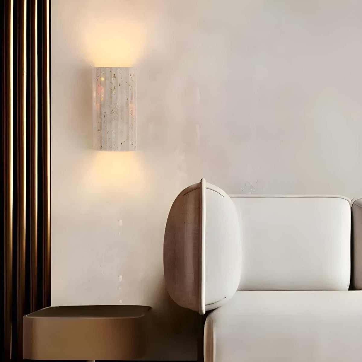 Natural Stone Wall Sconce With LED Integrated Light - Image 2