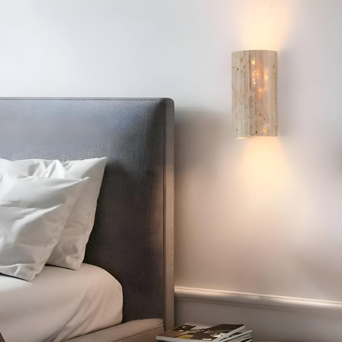 Natural Stone Wall Sconce With LED Integrated Light - Image 4