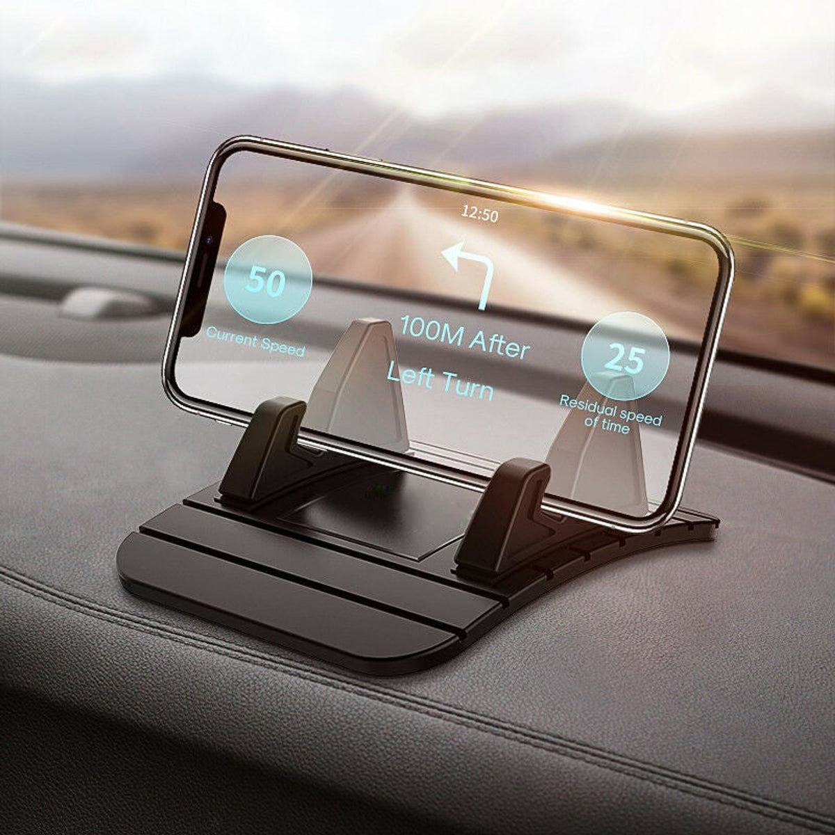 Non-Slip Silicone Phone Holder For Car Dashboard With Safe Suction Mount - Image 1