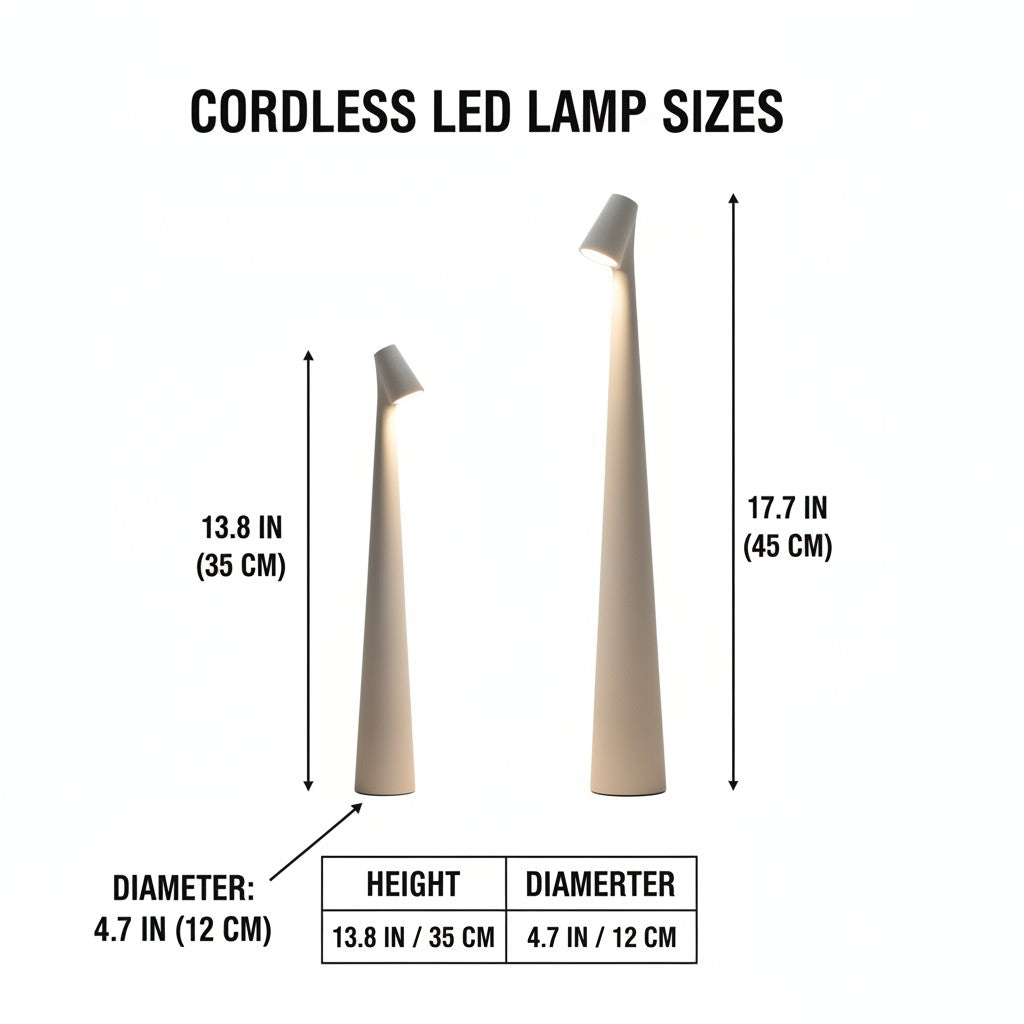led mood lamp dimensions and size guide