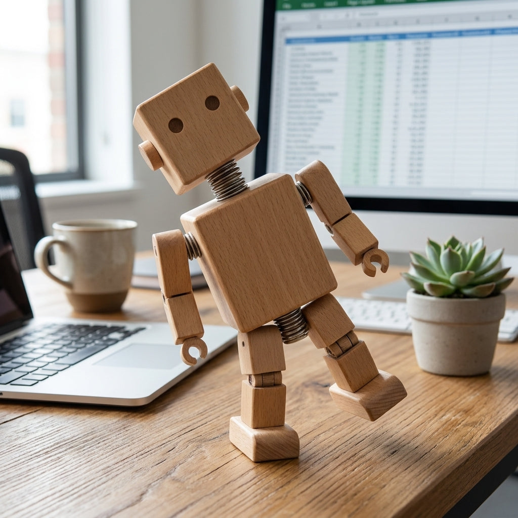 Office Decor Desk Decor Natural Wood Wooden Figure - Image 9