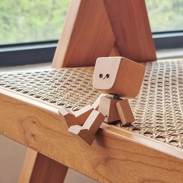 Office Decor Desk Decor Natural Wood Wooden Figure - Image 3