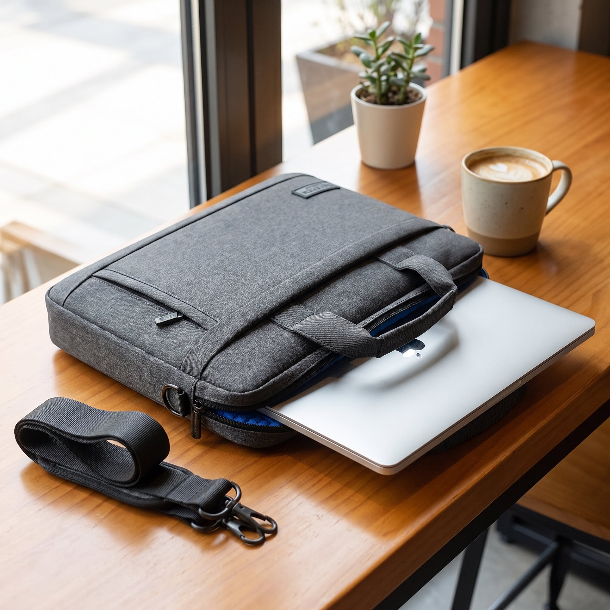 Laptop Bag Messenger Shoulder Strap Padded - Image 1