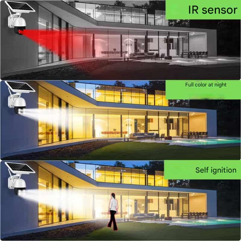 Outdoor Security Camera Solar Powered Ptz Two Way Audio Dark Grey - Image 10