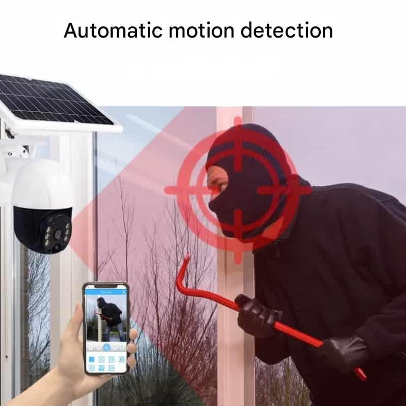 Outdoor Security Camera Solar Powered Ptz Two Way Audio Dark Grey - Image 11