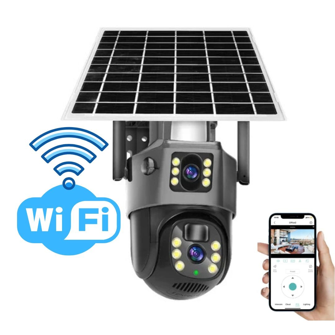 Outdoor Security Camera Solar Powered Ptz Two Way Audio Dark Grey - Image 3