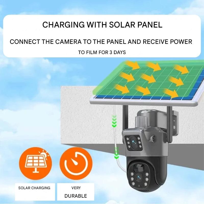 Outdoor Security Camera Solar Powered Ptz Two Way Audio Dark Grey - Image 7