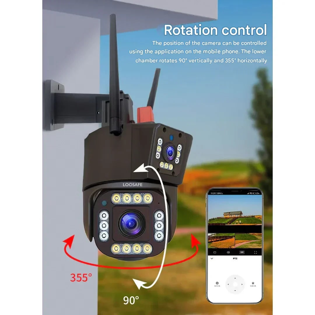 Outdoor Security Camera Solar Powered Ptz Two Way Audio Dark Grey - Image 9