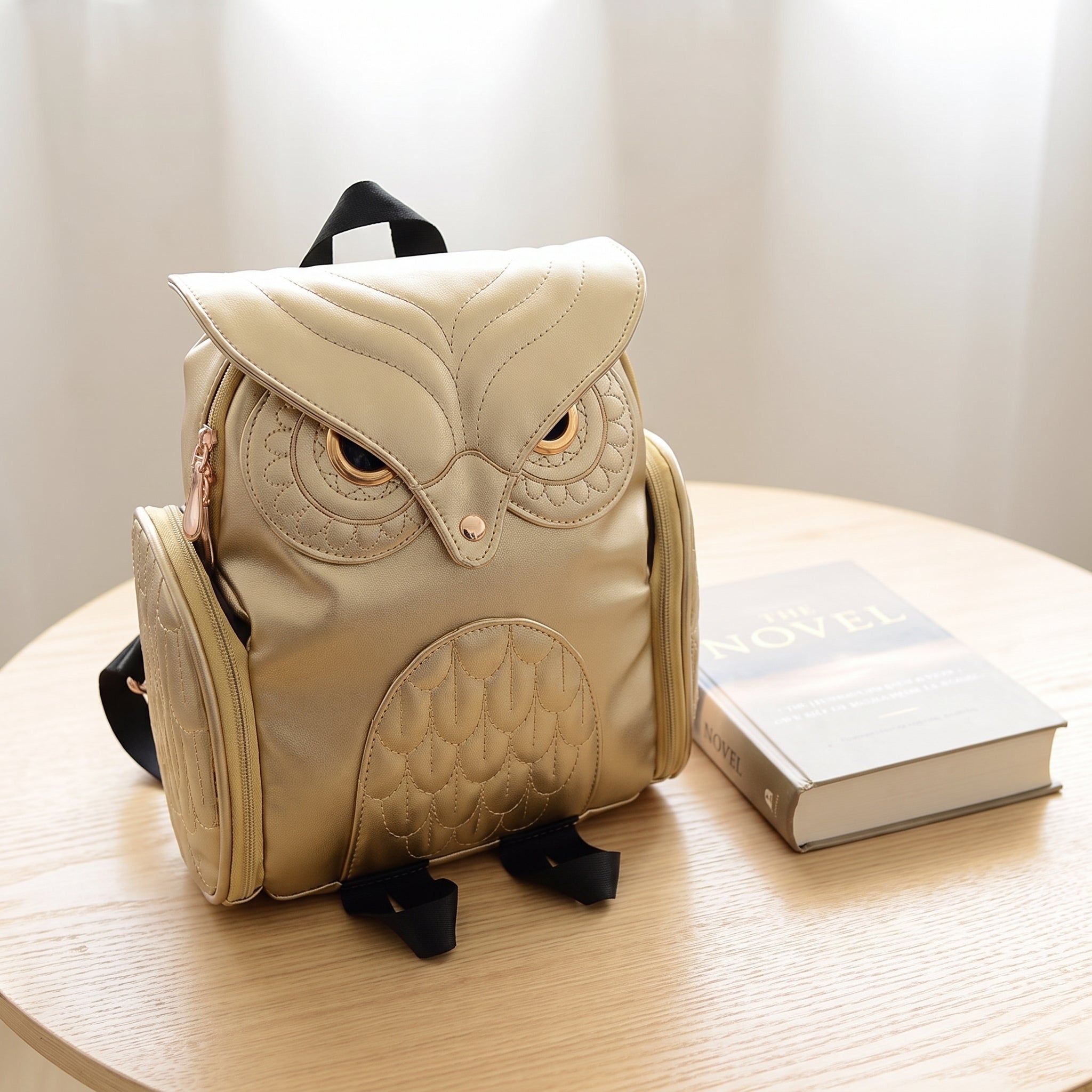 travel bag owl design backpack cute cartoon personality women's - scale