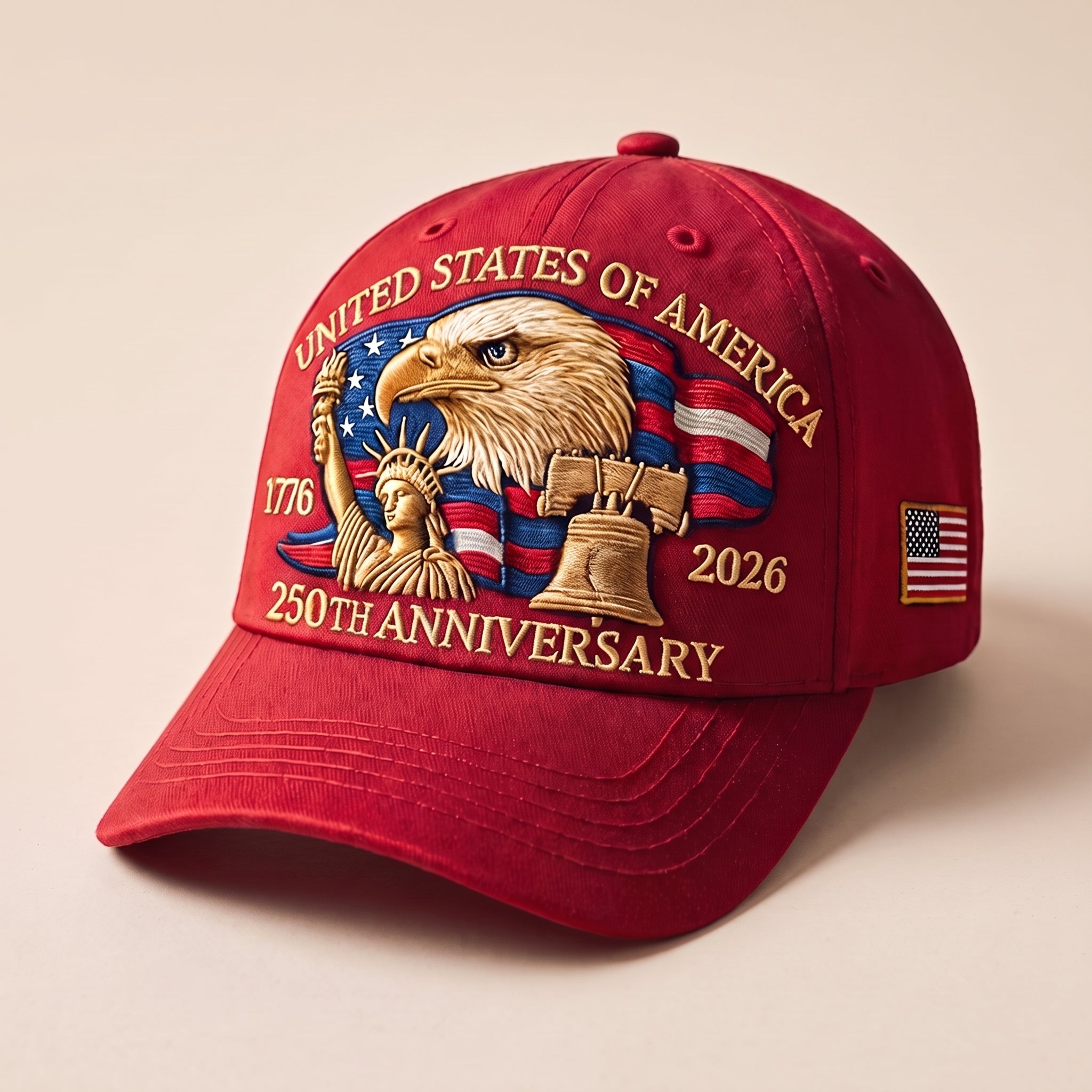 Baseball Cap Dad Hat Patriotic Embroidered United States Flag - Image 2