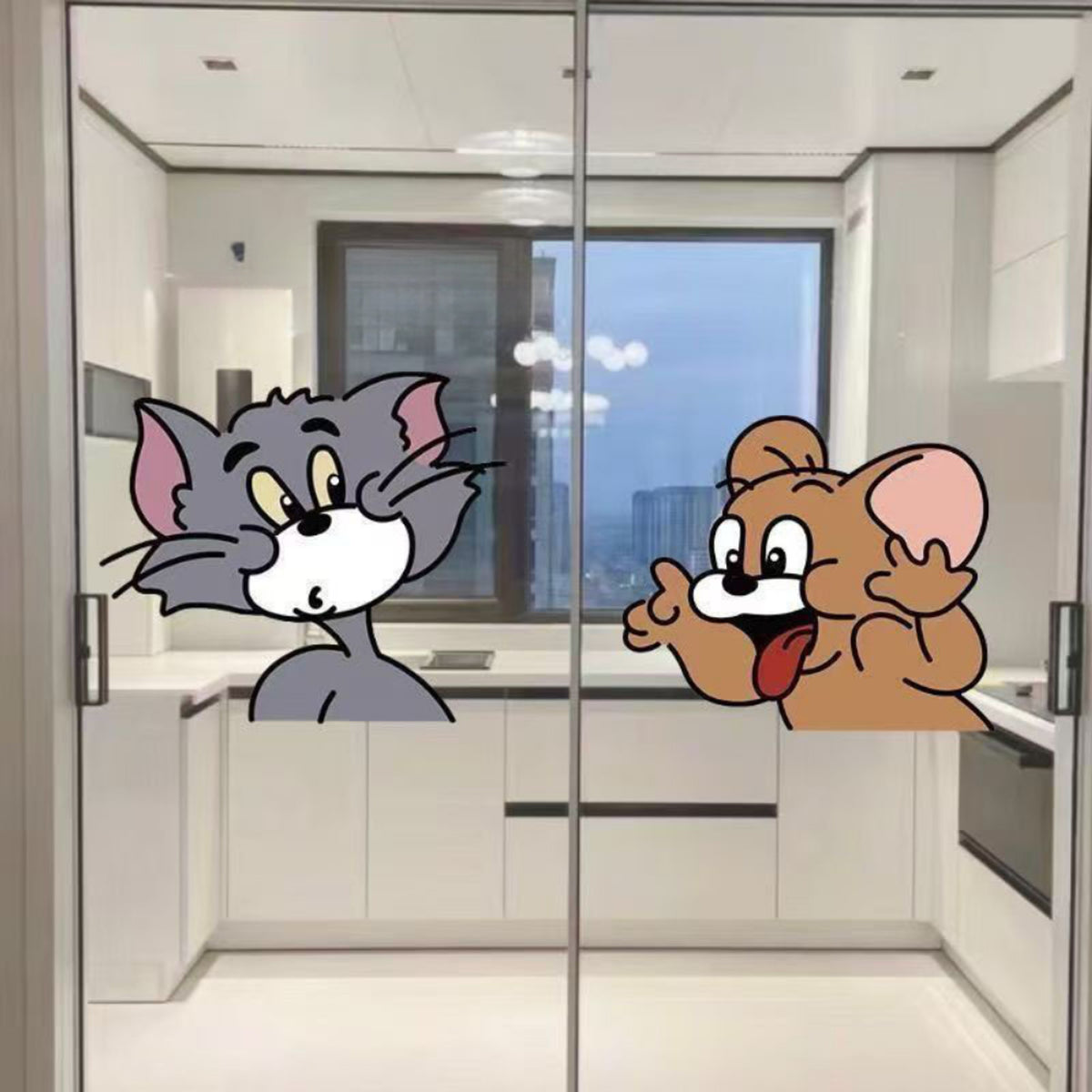 Peekaboo Cartoon Wall Sticker PVC Vinyl Decal - Image 2