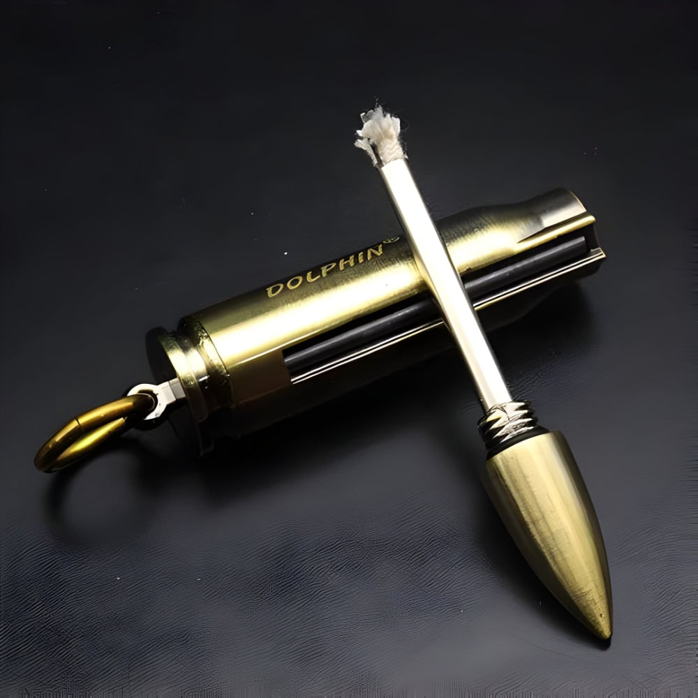 Permanent Match Lighter Reusable Match Lighter Metal Keychain - Image 1