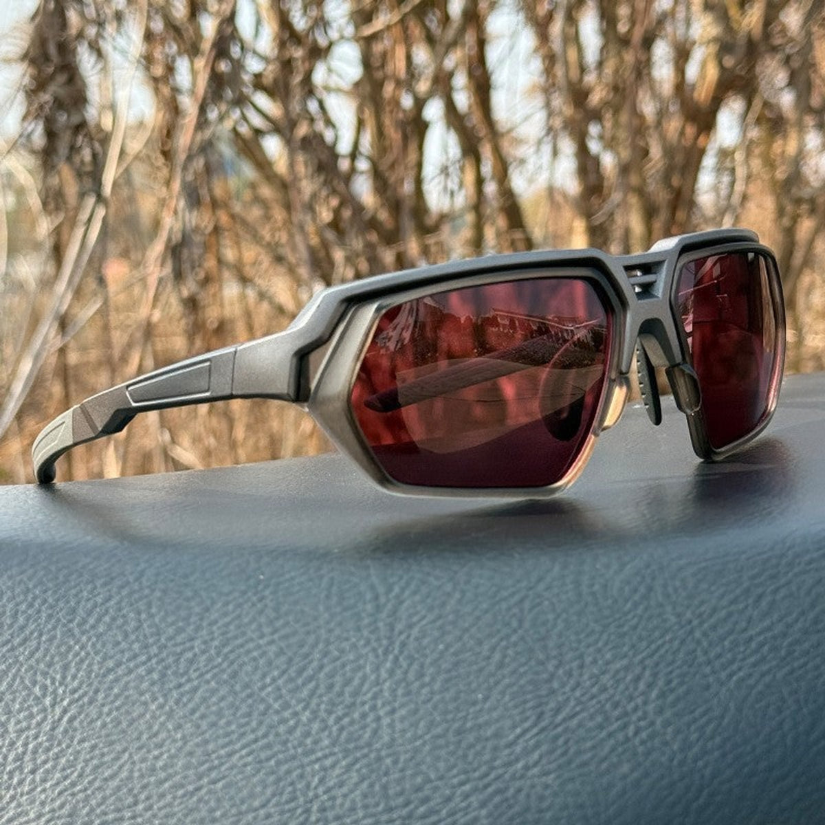 Photochromic Polarized Sports Sunglasses With Night-Enhancing Lenses And Tactical Wrap - Image 2
