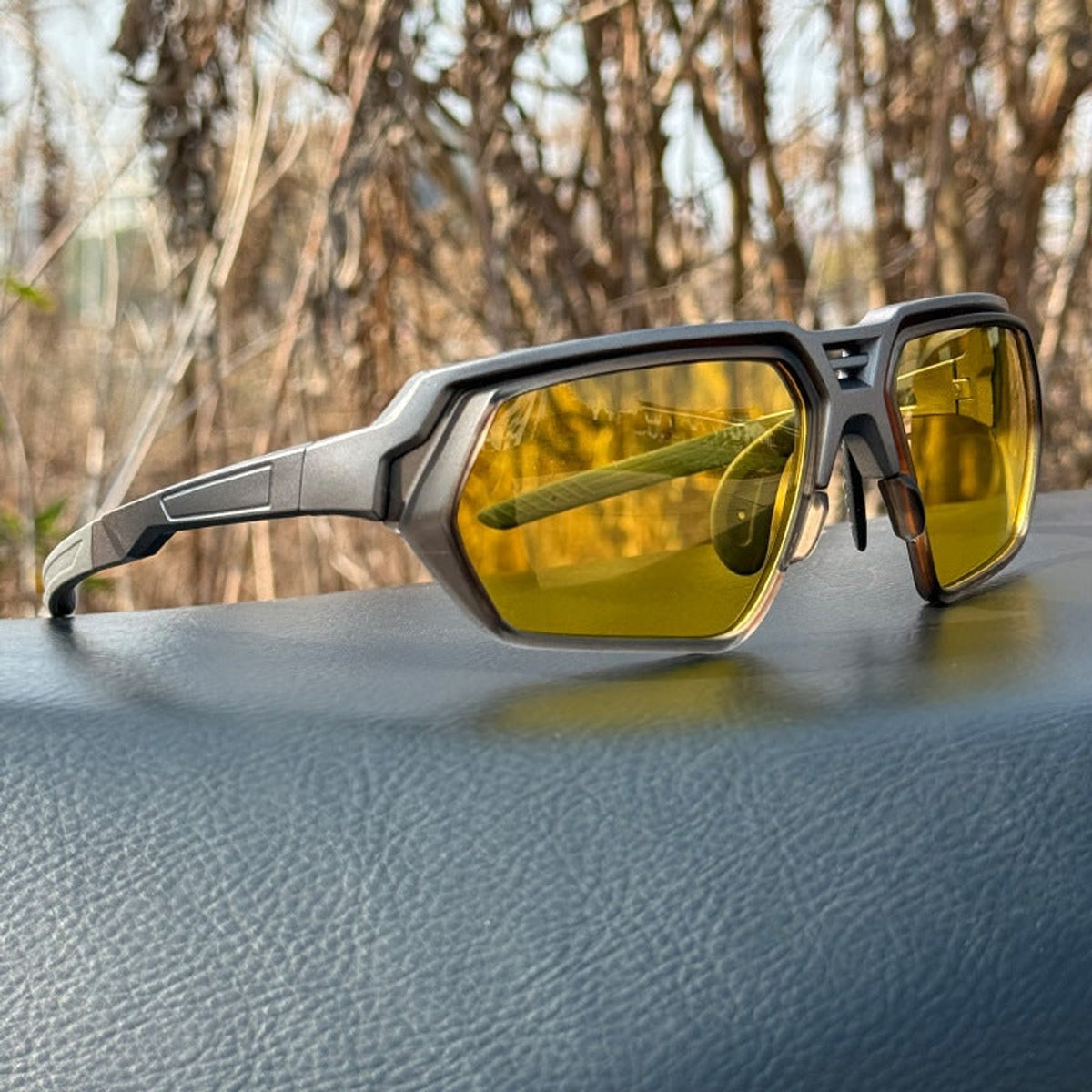 Photochromic Polarized Sports Sunglasses With Night-Enhancing Lenses And Tactical Wrap - Image 5