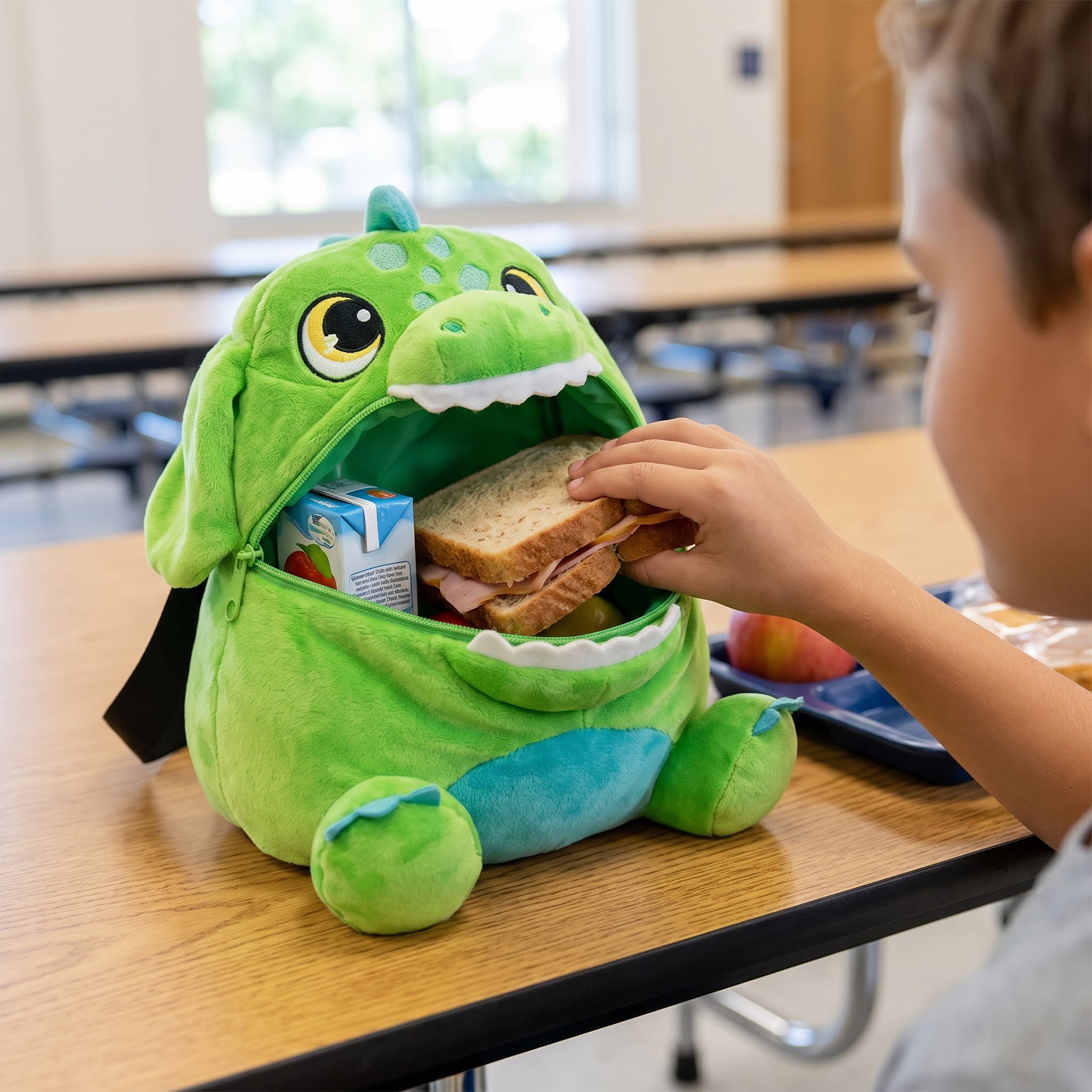 Childrens Lunch Bag Cute Machine Washable Portable - in-use