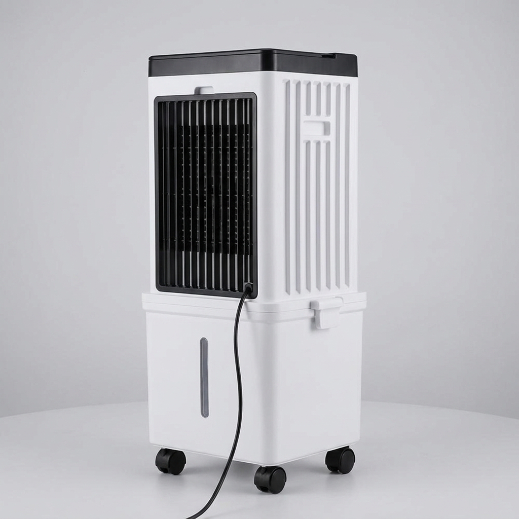Portable Air Cooler Portable Evaporative Cooler Quiet Fan Indoor Use - angle