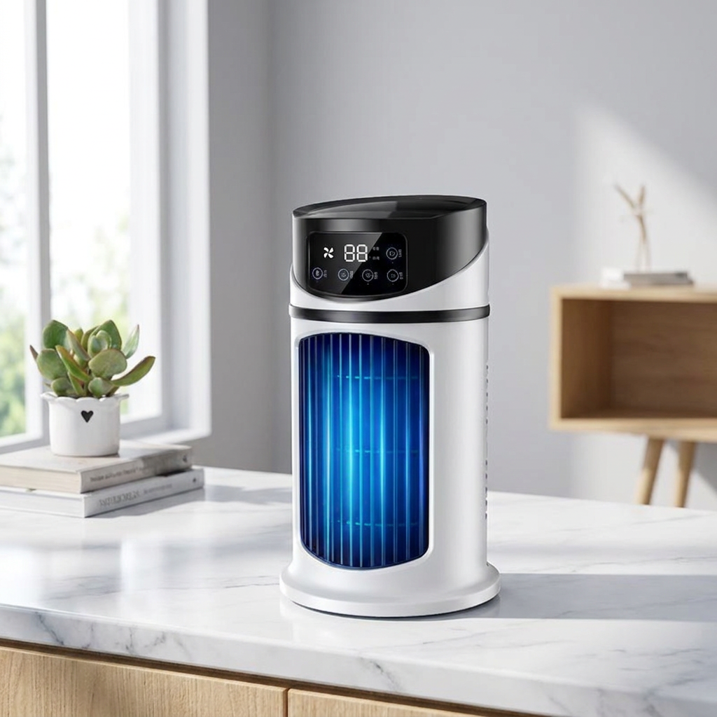 Portable Air Cooler Mini Air Conditioner Evaporative Cooler Desk - lifestyle