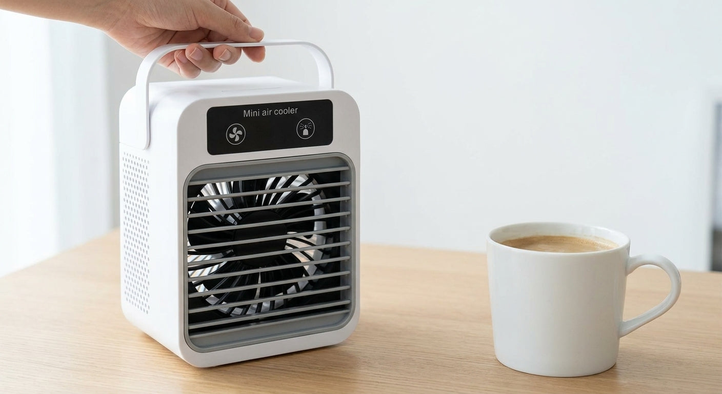 Portable Air Cooler Mini Air Conditioner Evaporative Cooler Fan - scale