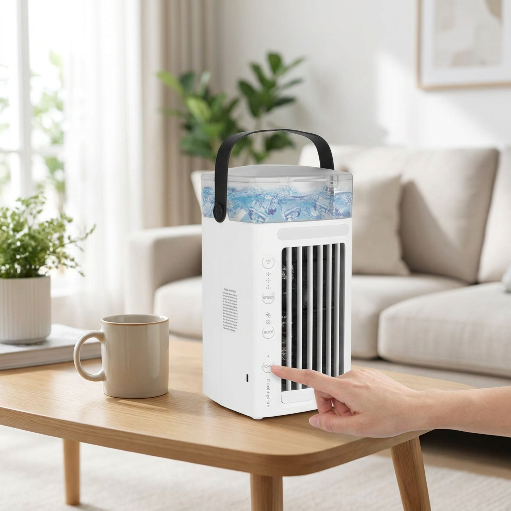 Portable Evaporative Air Cooler Air Conditioner Fan Compact Design - scale