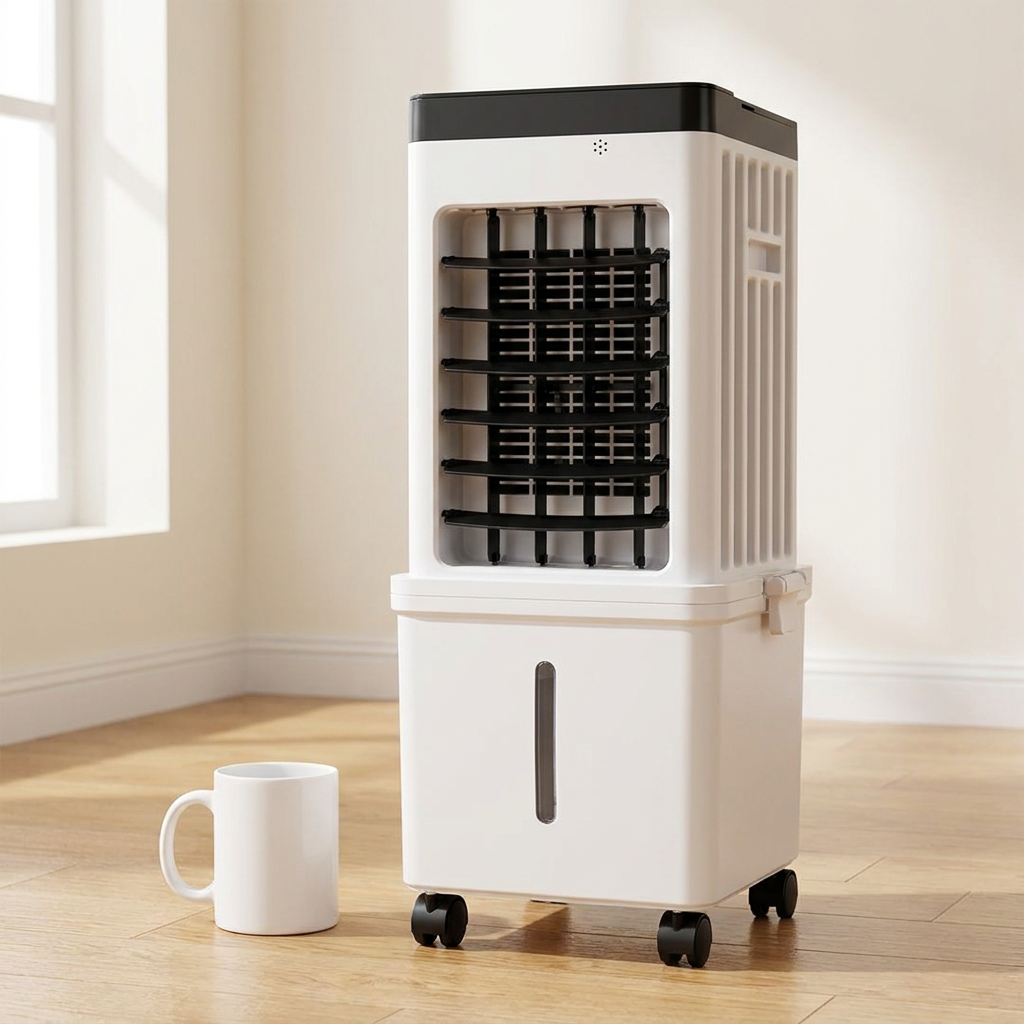 Portable Air Cooler Portable Evaporative Cooler Quiet Fan Indoor Use - scale