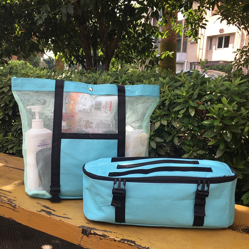 Portable Cooler Soft Lunch Bag Mesh Insulated Beach Tote - Image 7