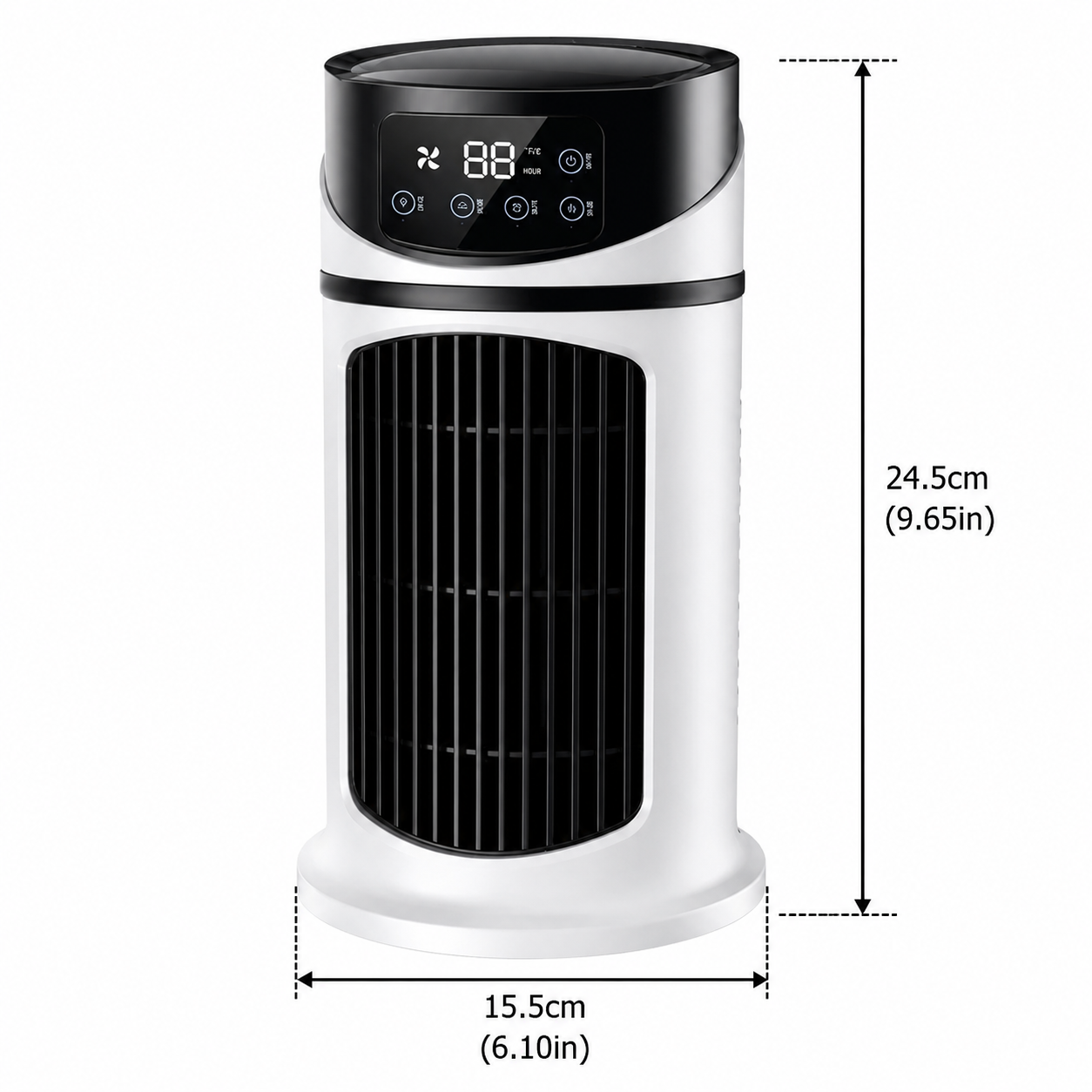 Portable Tower Fan With LED Display Wide-Angle Oscillation - Image 4