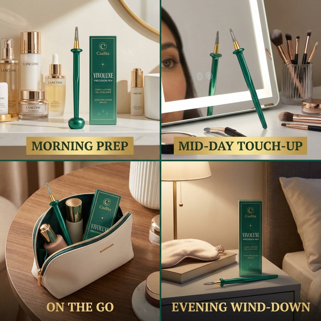precision eyeliner pen in a daily routine