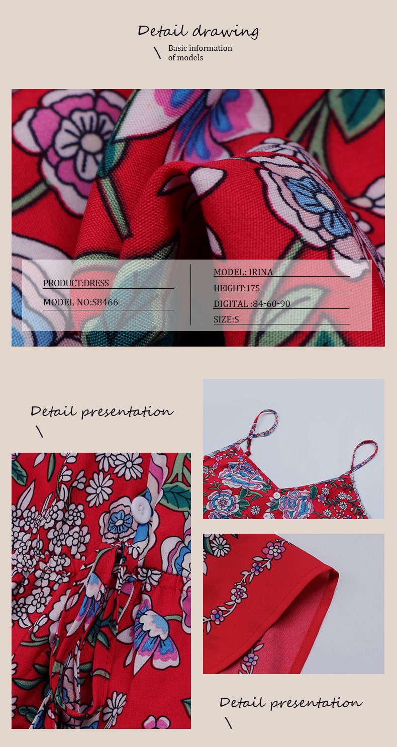 Printed Dress with Flattering Asymmetric Skirt and Side Slit - Image 6