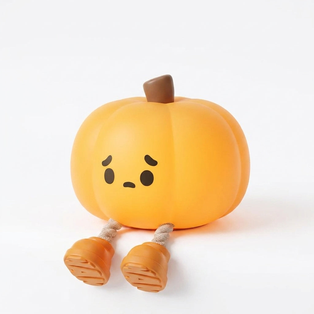 Night Light Halloween Pumpkin Portable Silicone Dimmable Bedside Lamp - studio