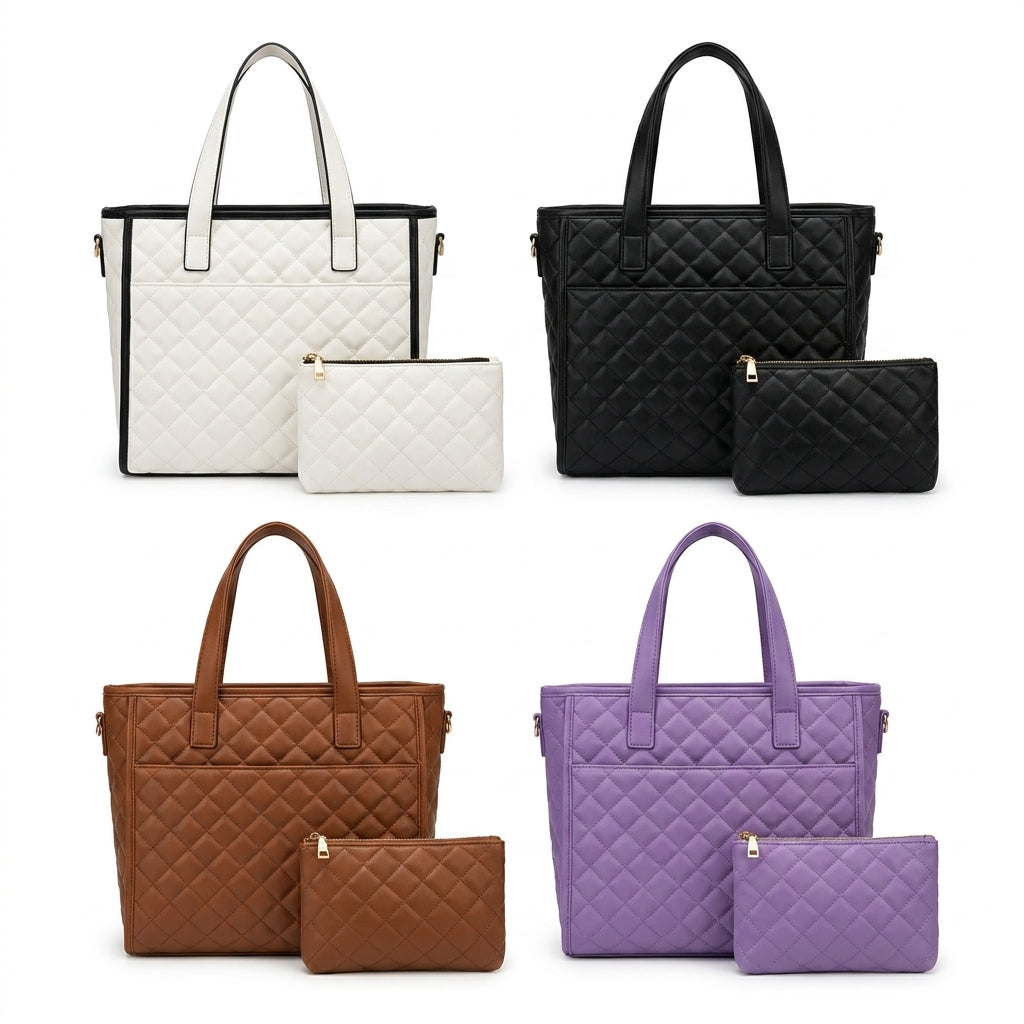 Women's Quilted Tote Bag Insulated Lunch Bag Lunch Bag Work - studio
