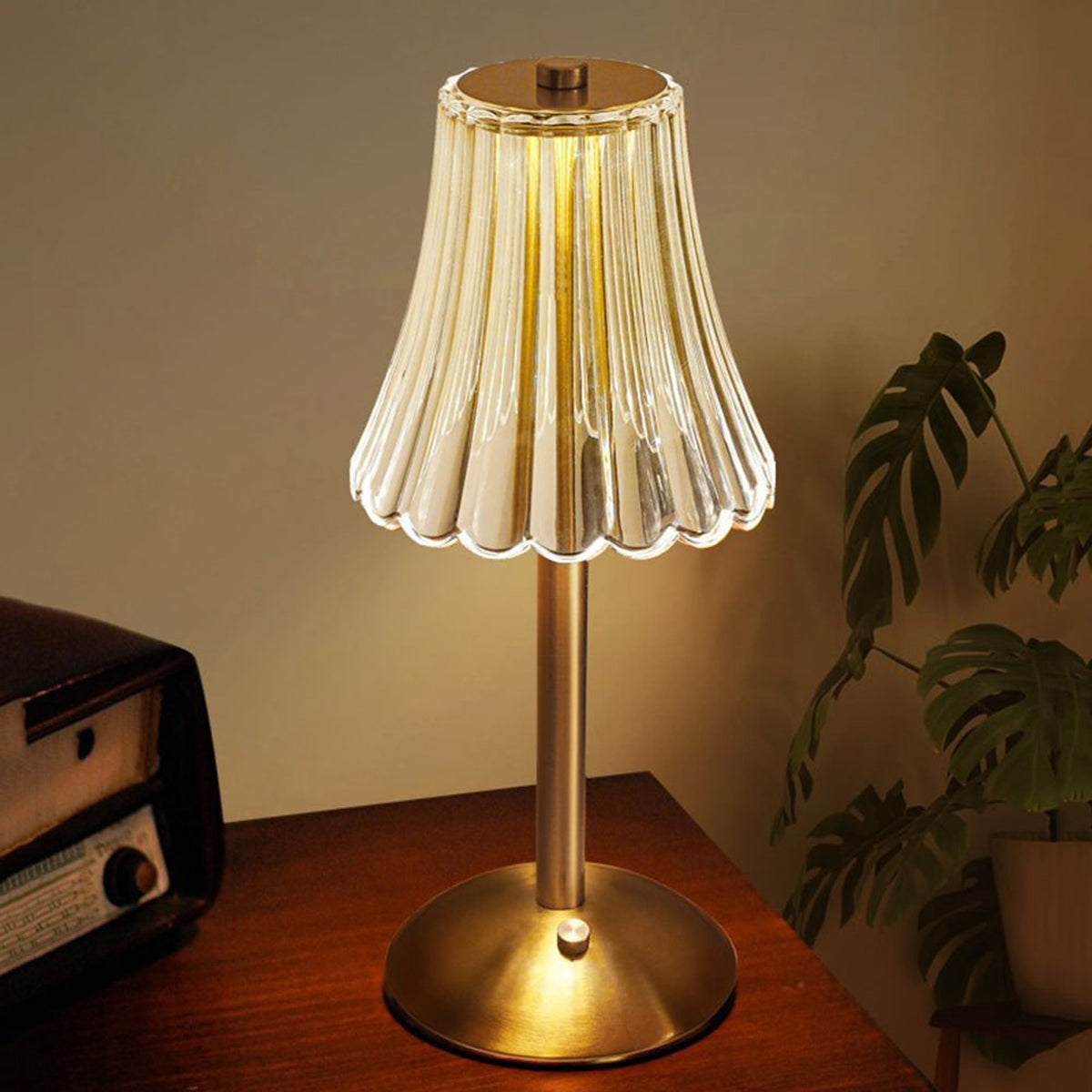 Rechargeable Crystal Table Lamp With USB Charging Tri-Color Portable - Image 7