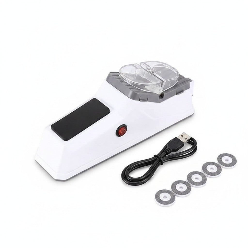 electric knife sharpener product photo on white background