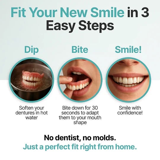 Removable Dentures With Flexible Cushion Grip Full Arch Set For Comfortable Daily Wear - Image 7