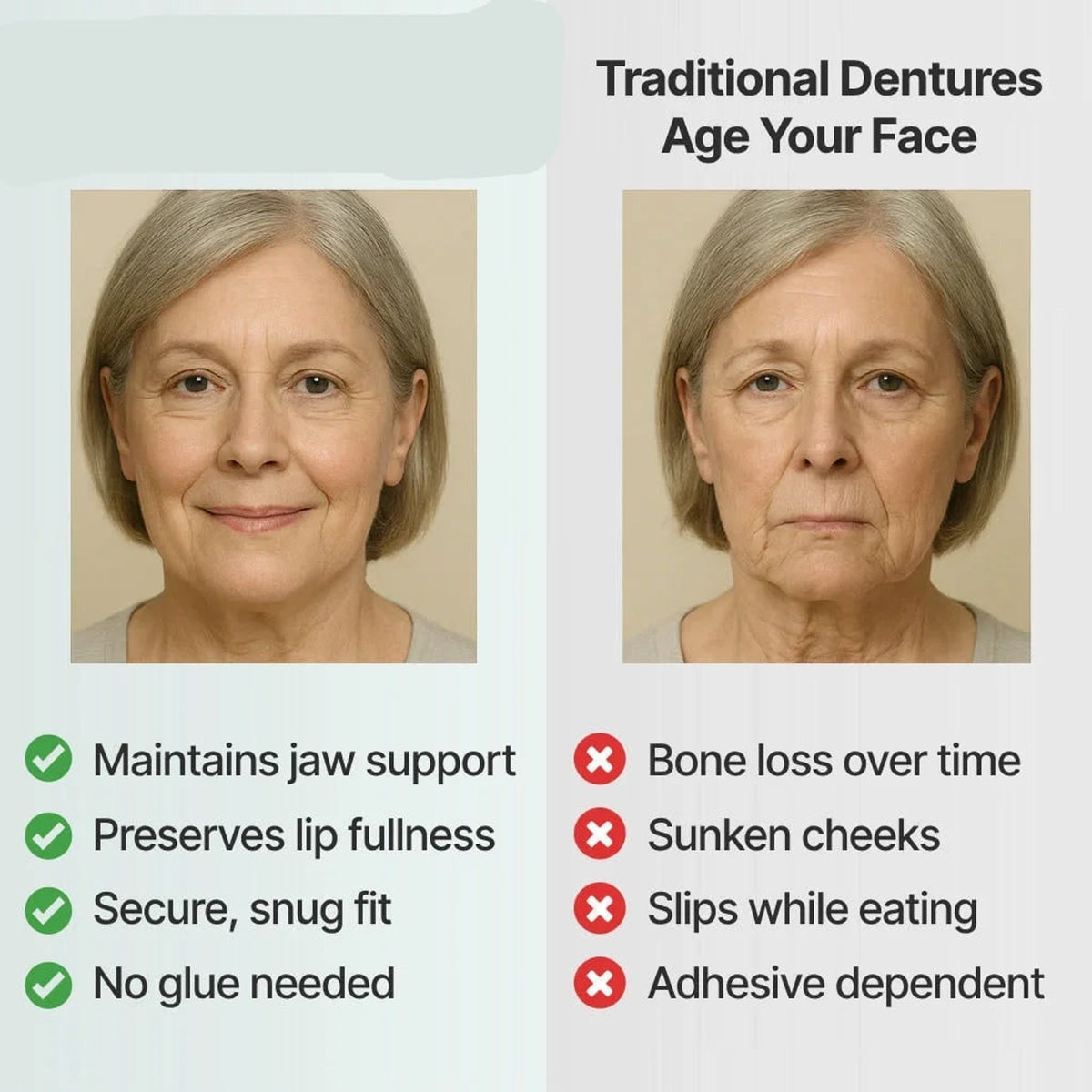 Removable Dentures With Flexible Cushion Grip Full Arch Set For Comfortable Daily Wear - Image 6