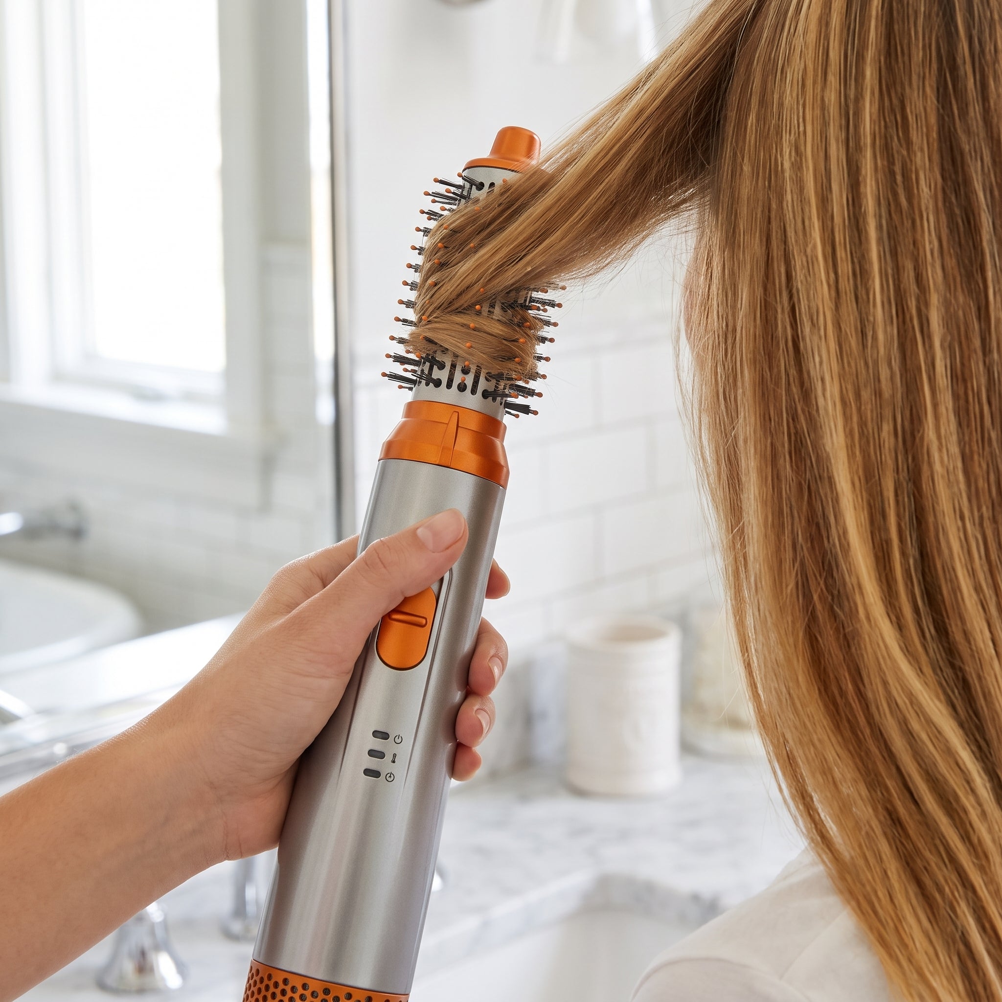 Hair Curler Heated Styler Rotating Barrel Brush Silver Gold Black - Image 11