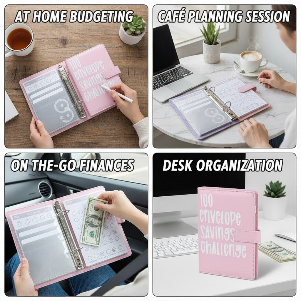 Savings Challenge Binder, 100-Day Cash Envelope Budget Book benefits